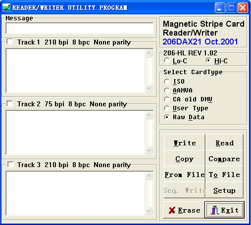 magnetic card reader software download